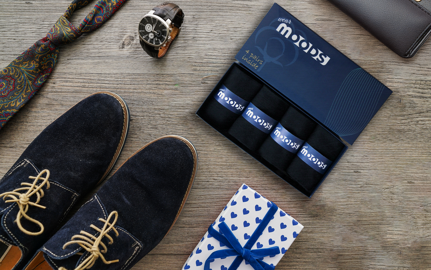 Simply Black Socks Box by WearMoods