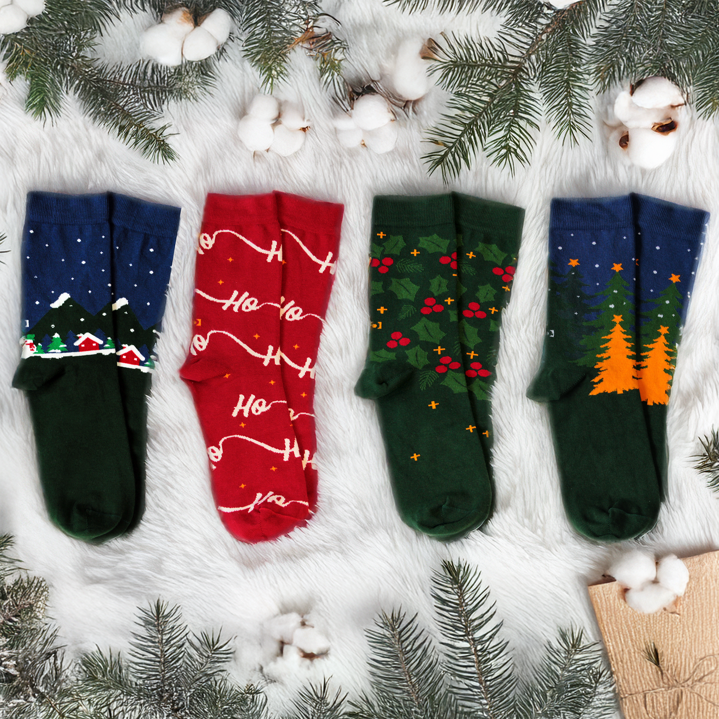 Premium Boxed Christmas Socks by WearMoods